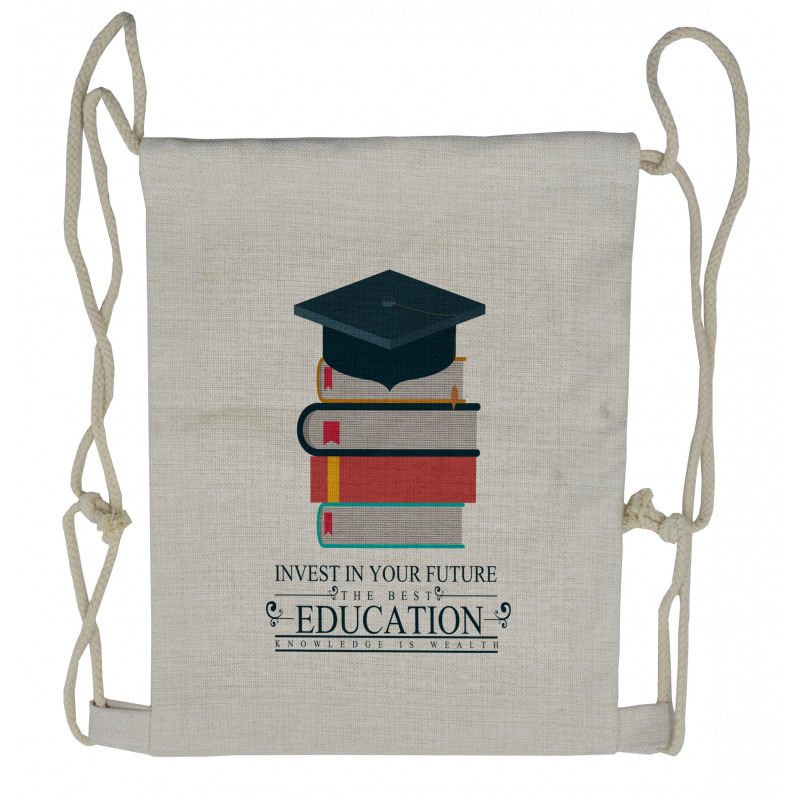 Education Inspirational Drawstring Backpack