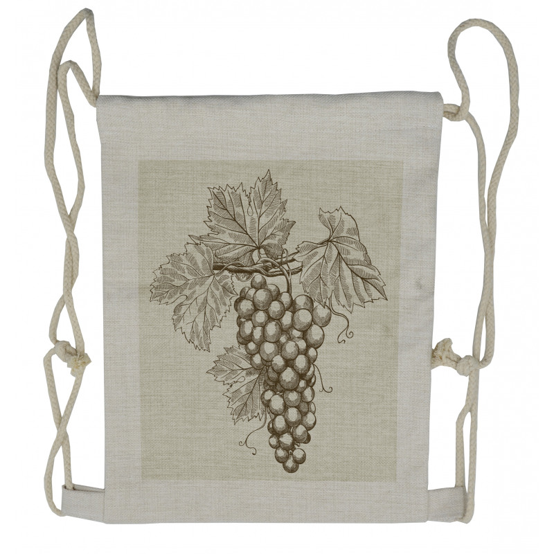 Ripe Fruits on Leafed Branch Drawstring Backpack