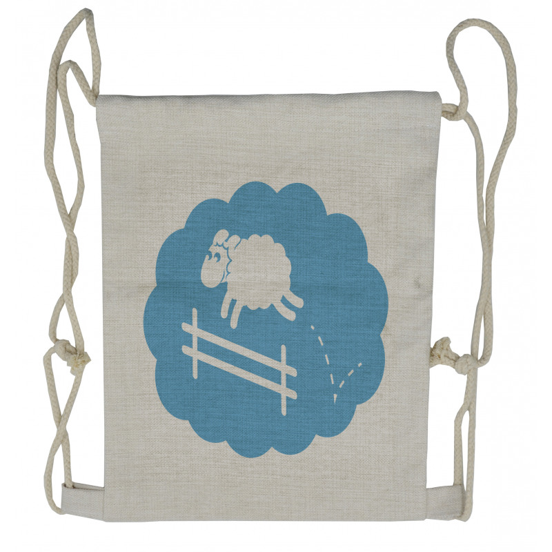 Counting Sheep Cloud Jumping Drawstring Backpack