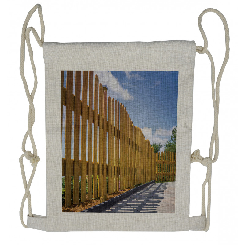 Terrace in Summer Day Sky Drawstring Backpack