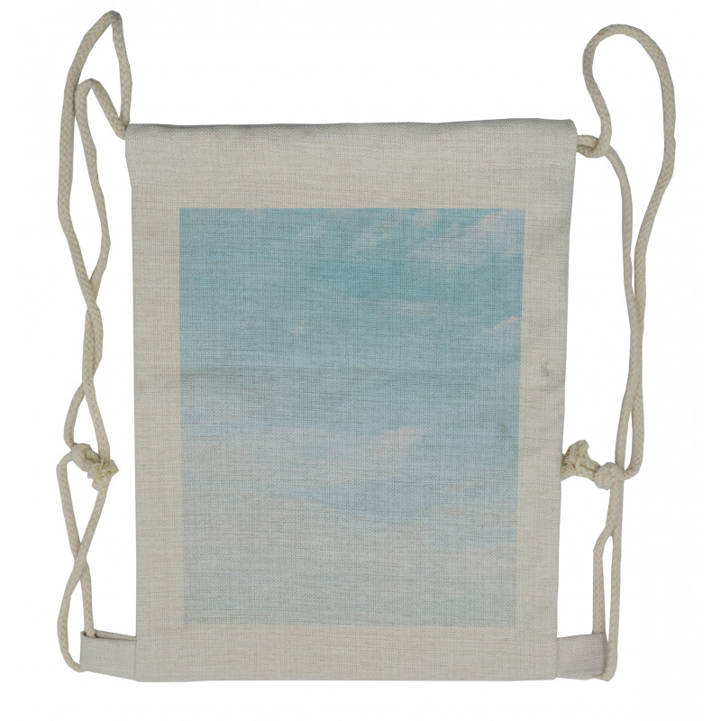 Soft Pastel Sky Clouds Drawstring Backpack