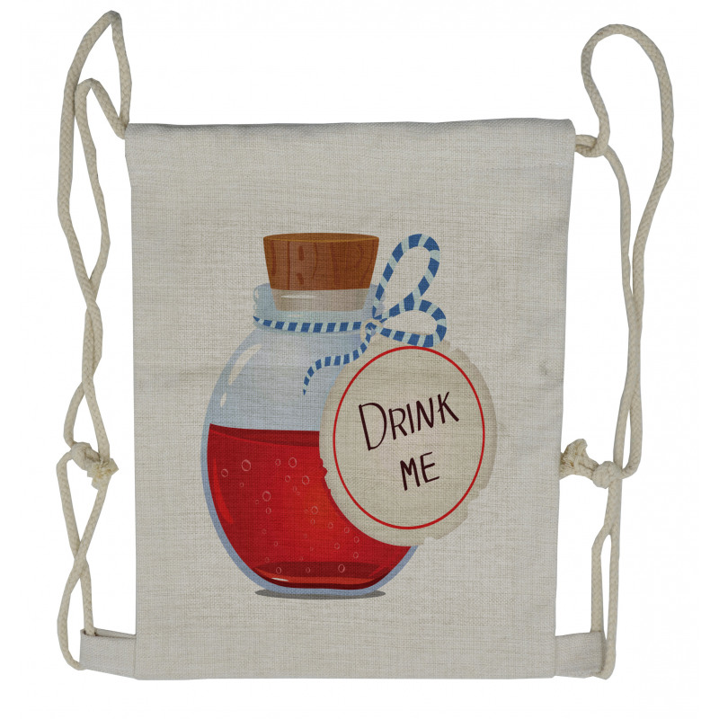 Drink Me Potion in Bottle Drawstring Backpack