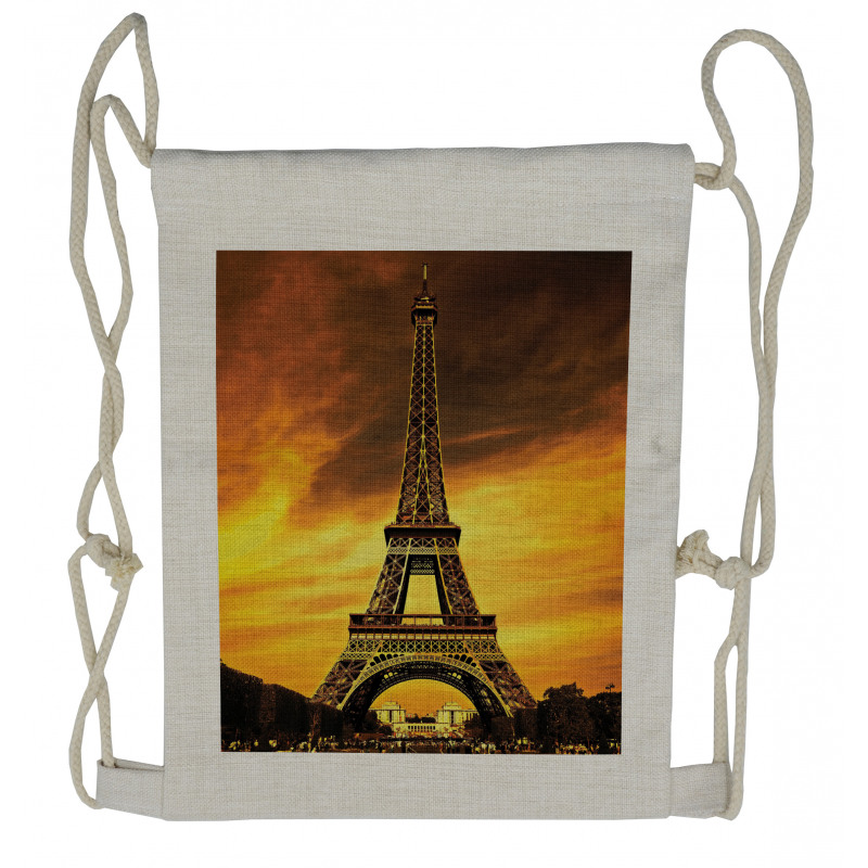 Paris Love Sunrise Drawstring Backpack