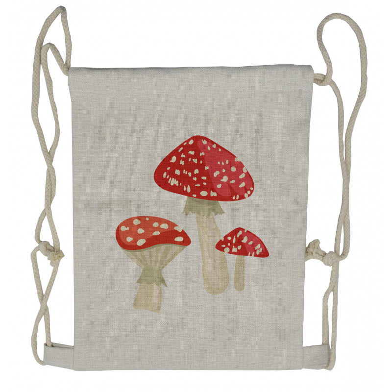 Simple Cartoon Toadstool Drawstring Backpack