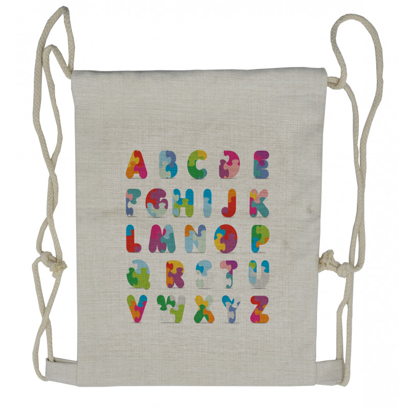 Alphabet Letters Fun Drawstring Backpack