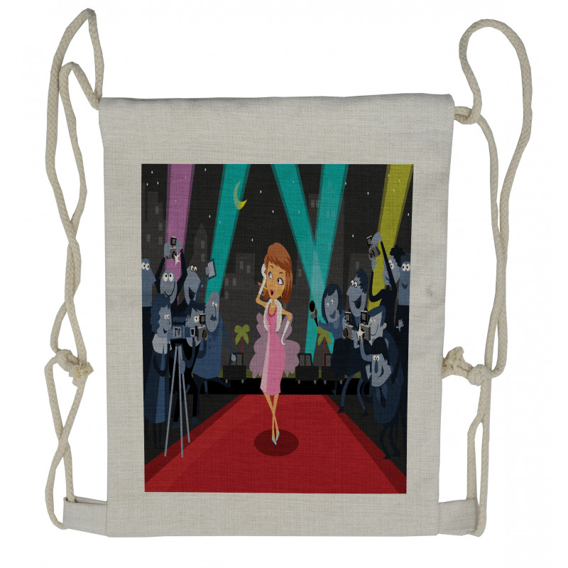 Actress on the Red Carpet Drawstring Backpack