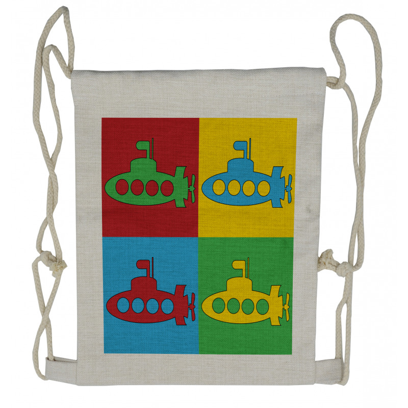 Nursery Pictogram Squares Drawstring Backpack