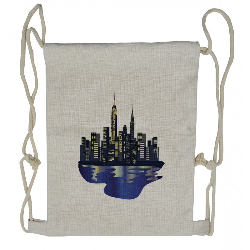 Metropolitan New York Night Drawstring Backpack