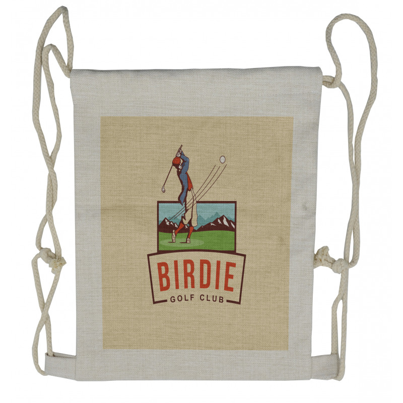 Birdie Golf Club Advertisement Drawstring Backpack