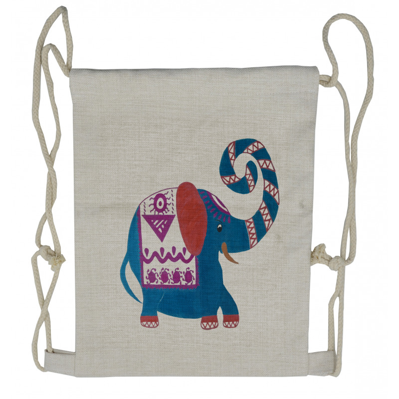 Elephant Nose Doodle Drawstring Backpack