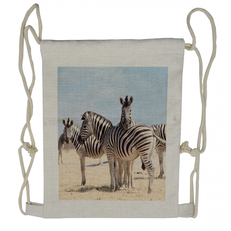 Namibia Africa Safari Drawstring Backpack