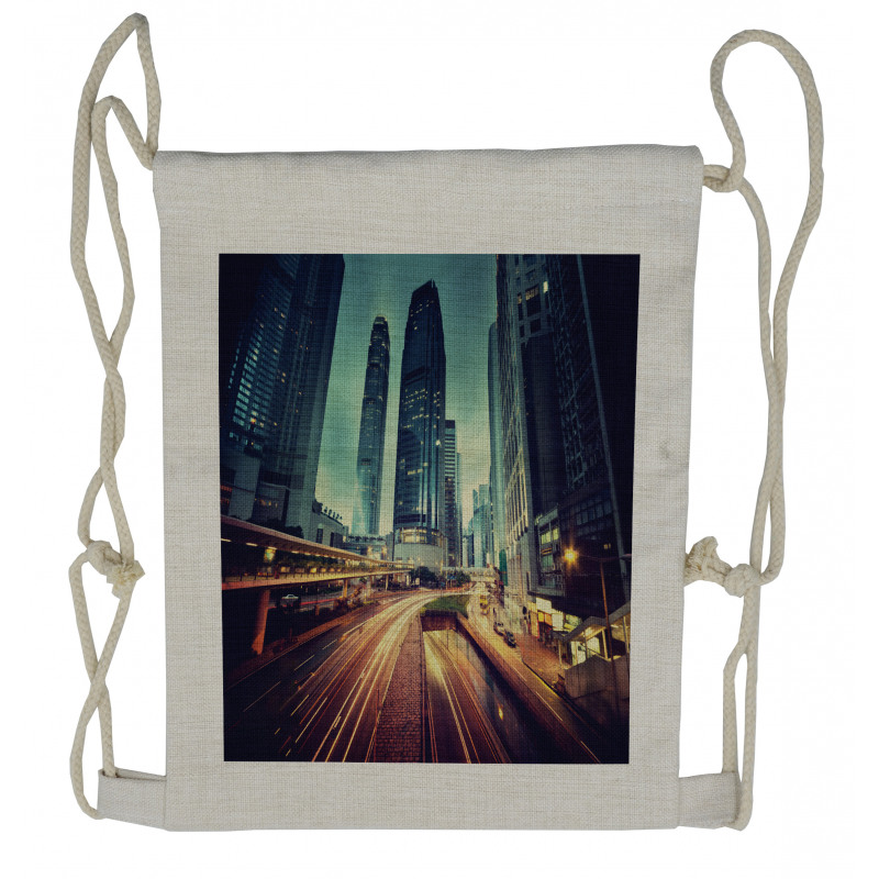 Traffic Hong Kong City Drawstring Backpack