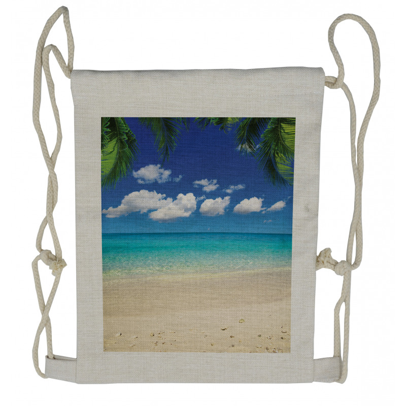 Tropic Vacation Scenic Drawstring Backpack