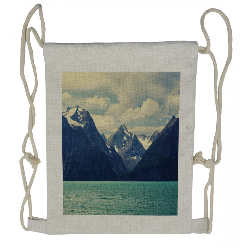 Northern Norway Harbor Drawstring Backpack