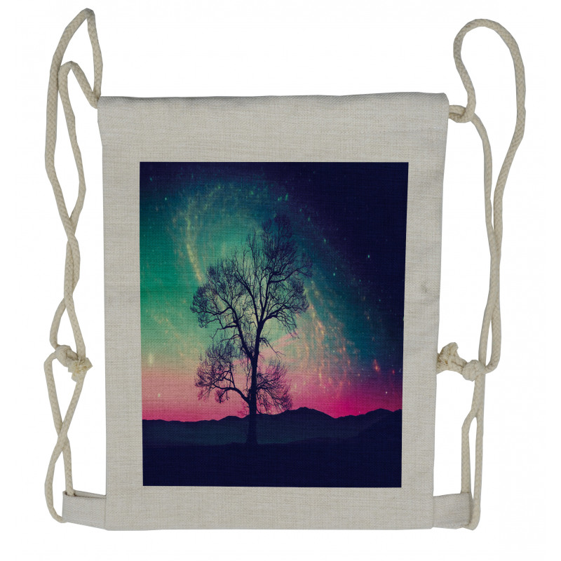 Aurora Borealis Drawstring Backpack