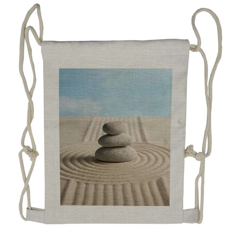 Bundle of Stones Centered Drawstring Backpack