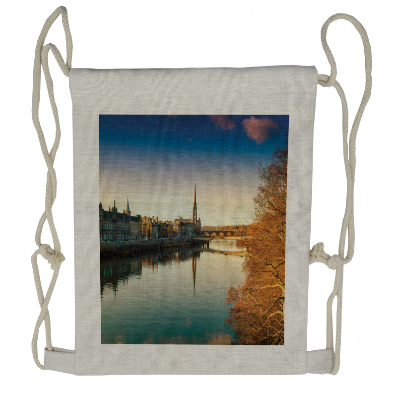 River Tay in Perth Scenery Drawstring Backpack