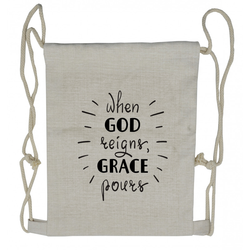 Believer Lettering Drawstring Backpack