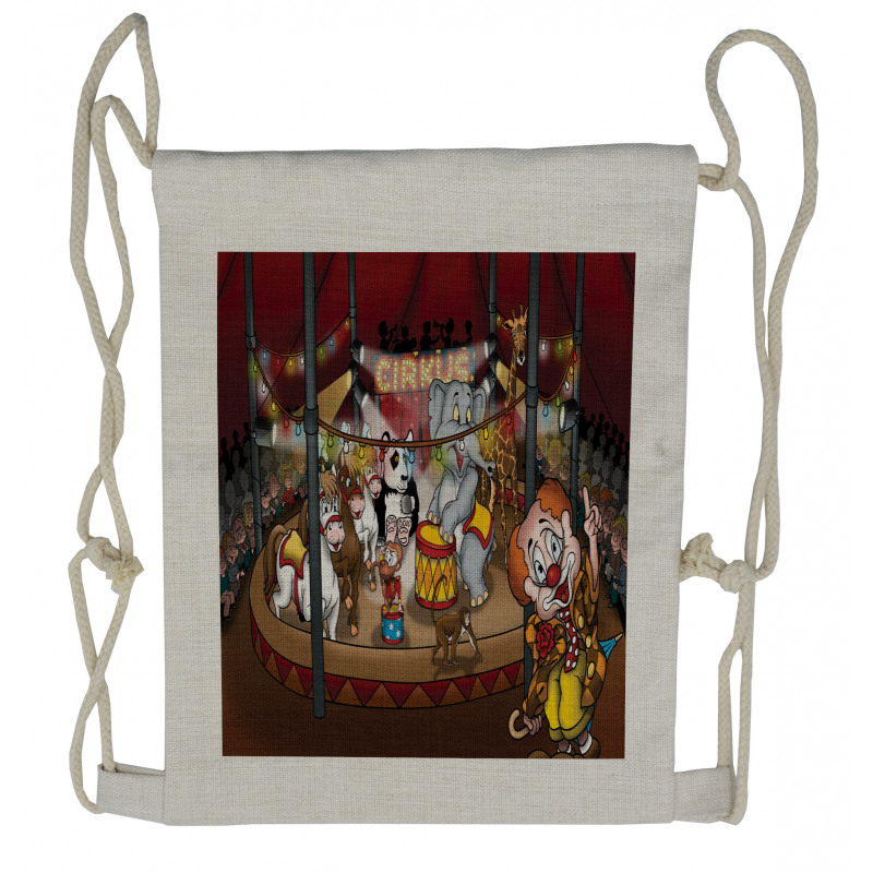 Circus Show Horses Drawstring Backpack