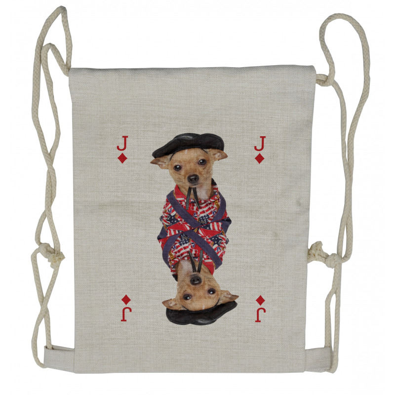 Gamble Chihuahua Drawstring Backpack