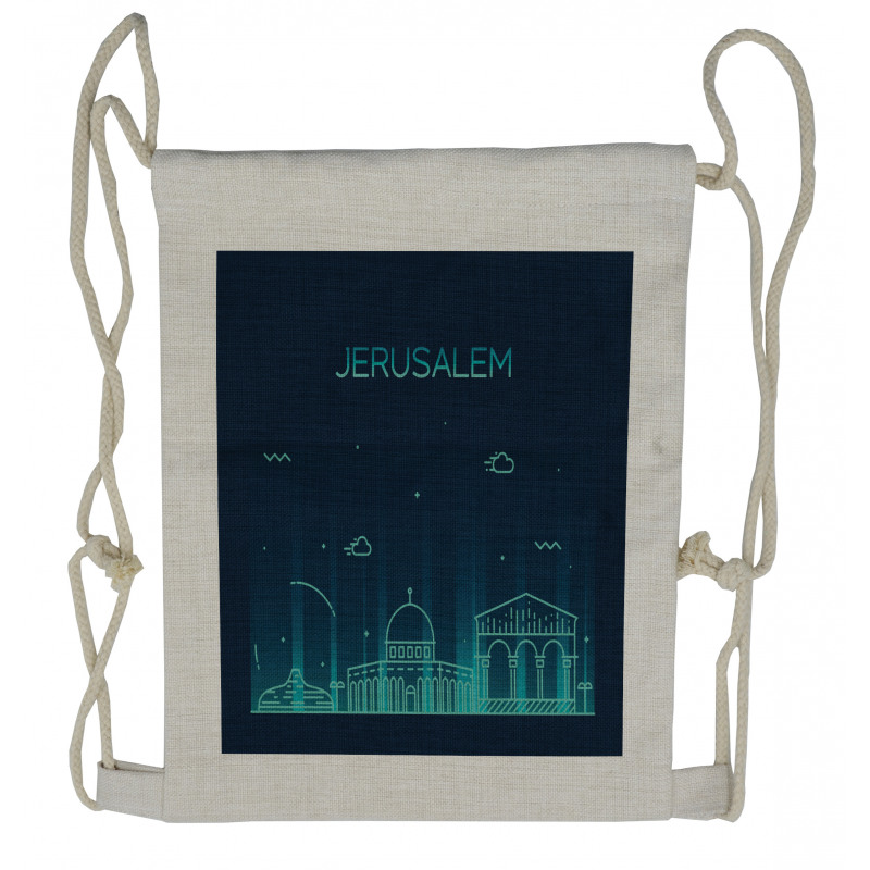 Detailed Modern Skyline Drawstring Backpack