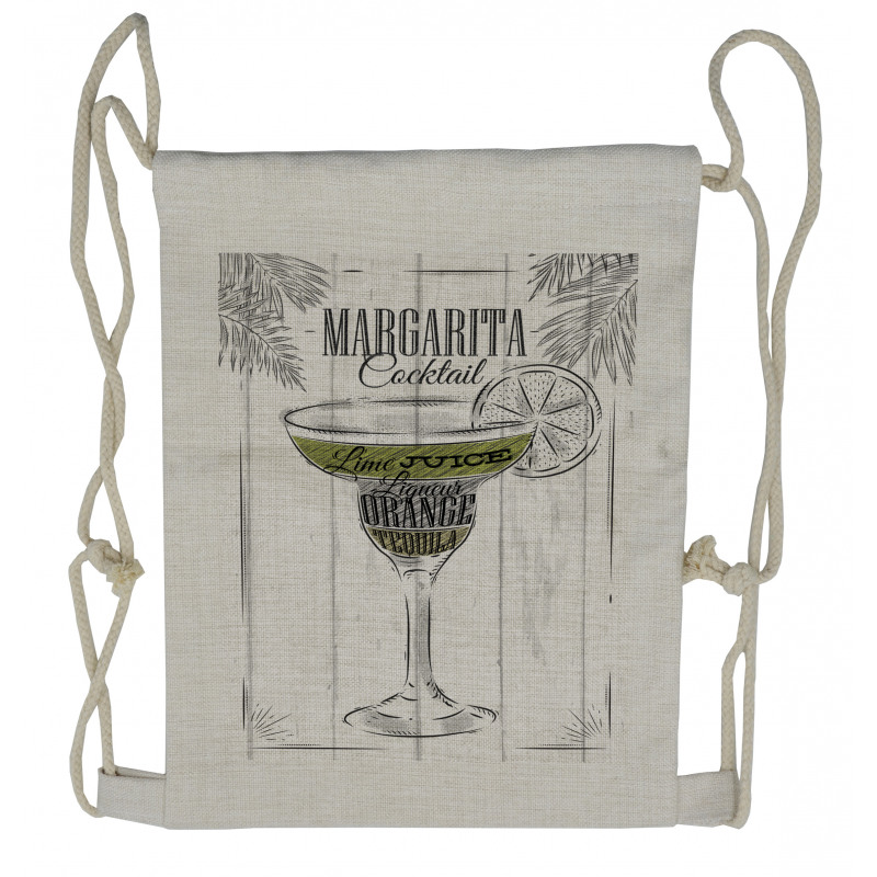 Ingredients of Margarita Drawstring Backpack