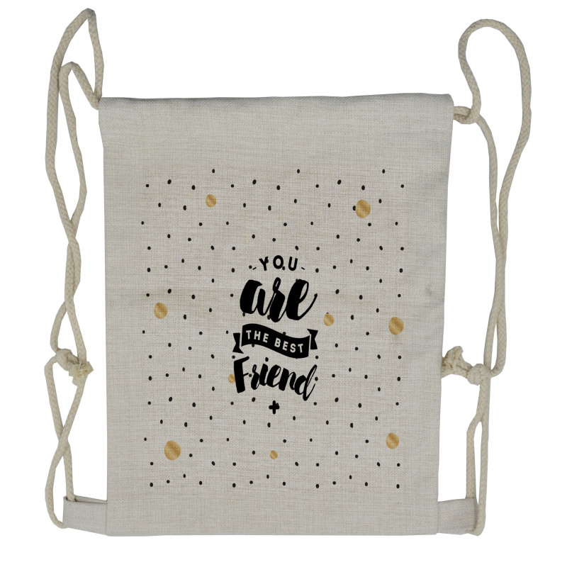 Polka Dots Backdrop Drawstring Backpack