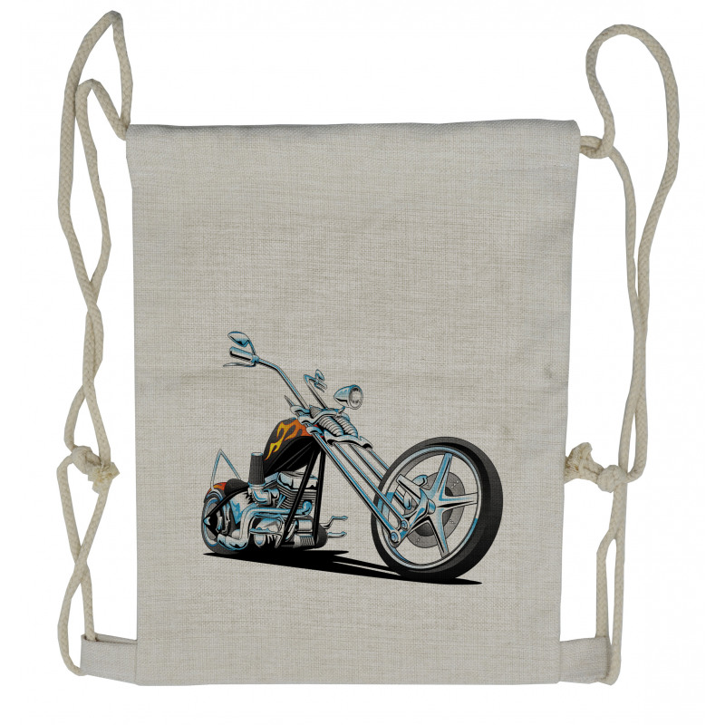 American Motorcycle Sport Drawstring Backpack