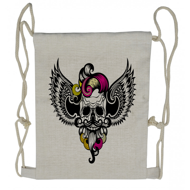 Crazy Design Skull Drawstring Backpack