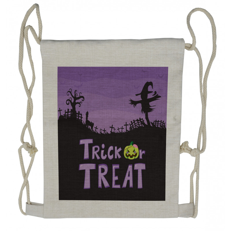 Halloween Trick or Treat Drawstring Backpack