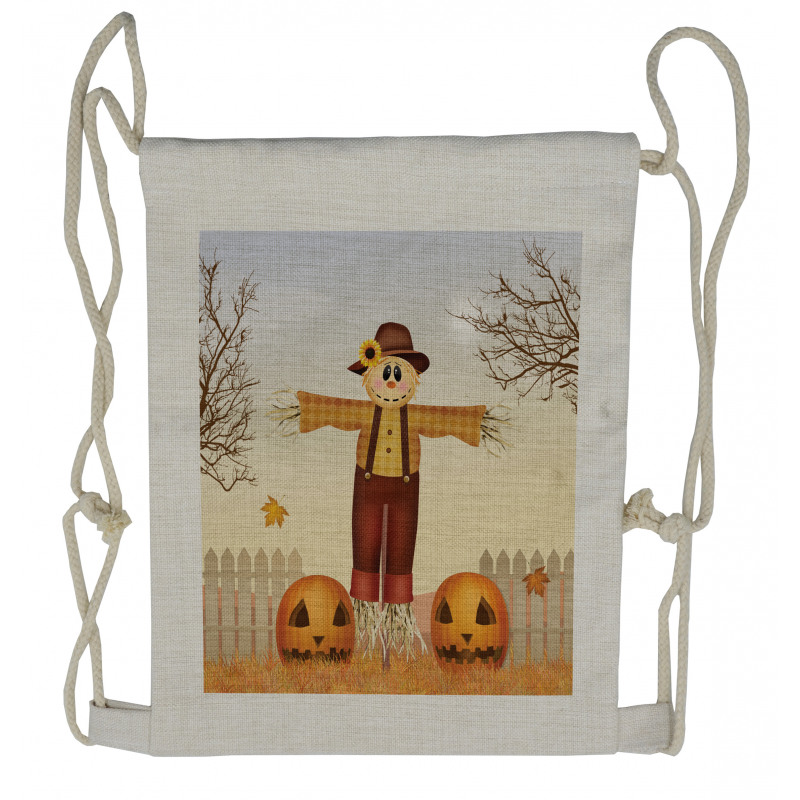 Carved Pumpkin Drawstring Backpack