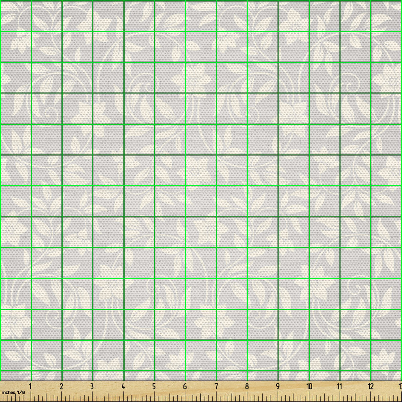 Klasik Parça Kumaş Sade Fon Üzerindeki Çiçekler ve Yapraklar