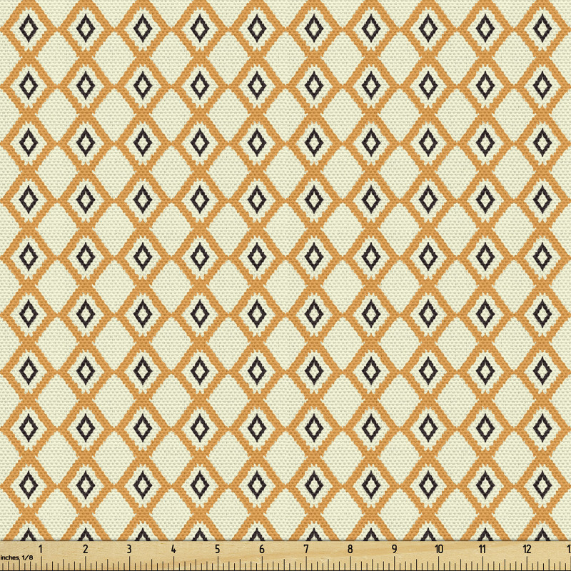 Retro Parça Kumaş Fırça ile Sevimli Simetrik Dörtgen Desenler