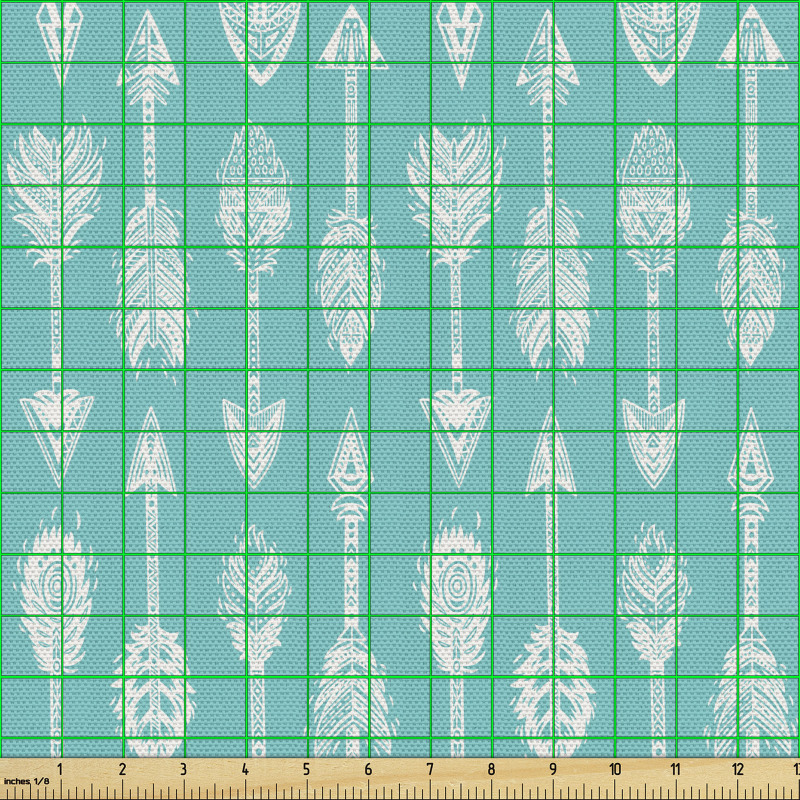 Kabile Parça Kumaş Sık Tekrarlanmış Zıt Yönlerde Yerli Okları