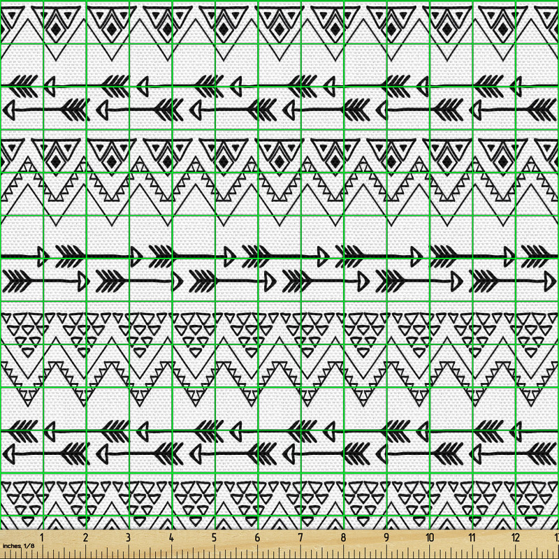 Kabile Parça Kumaş Etnik Paralel Birbirini Takip Eden Oklar
