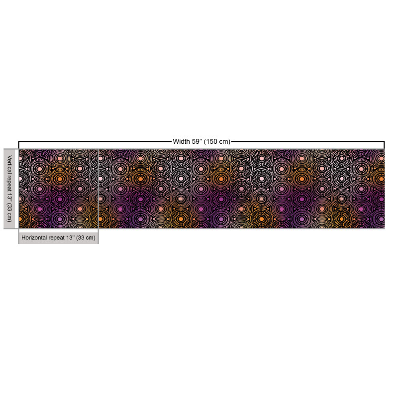 Geometrik Parça Kumaş Yuvarlaklar ve Noktalardan Oluşan Desen