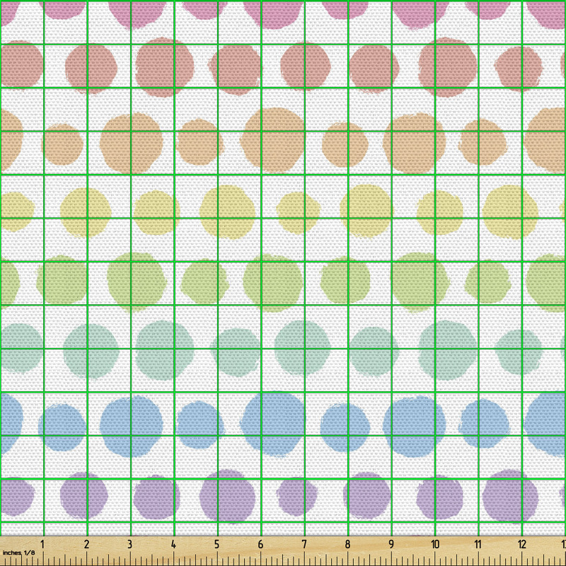 Benek Parça Kumaş Beyaz Arka Plan Üzerine Rengarenk Noktalar