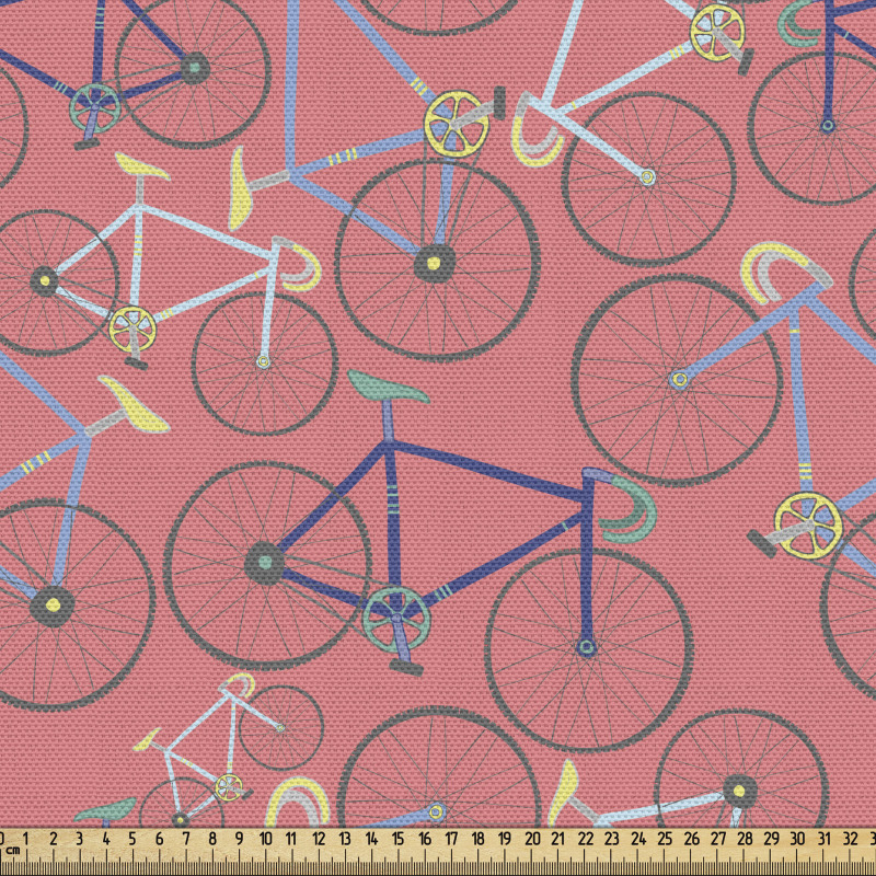 Gezinti Parça Kumaş Sık Tekrarlanmış Rengarenk Bisikletler