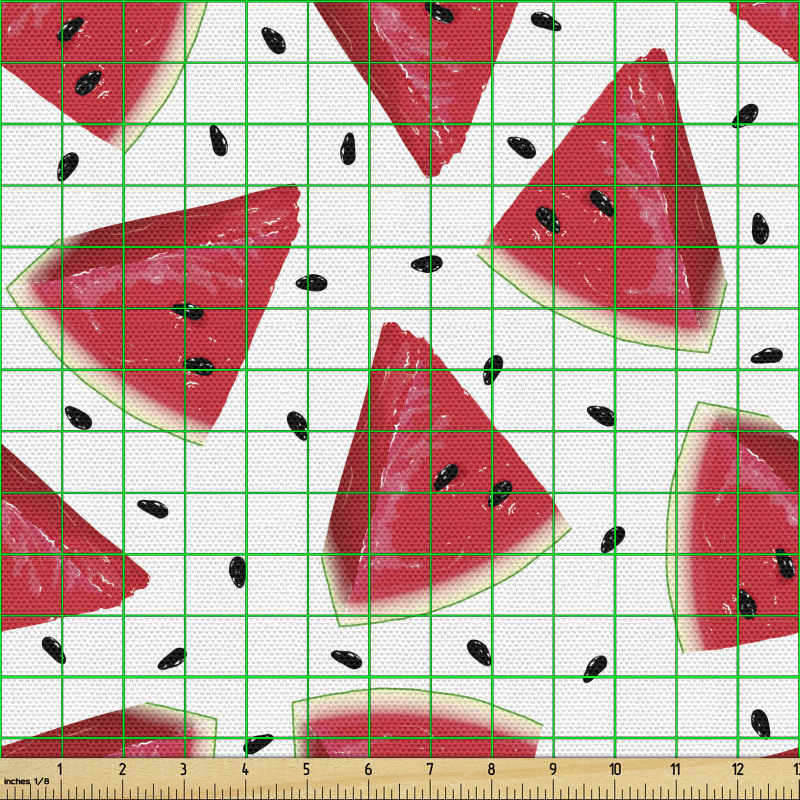 Tarım Parça Kumaş Gerçekçi Üçgen Çekirdekli Karpuz Dilimleri