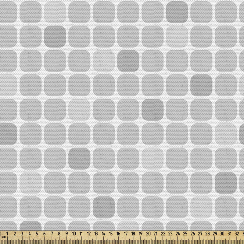 Geometrik Parça Kumaş Köşeleri Dairesel Tekrarlayan Kareli Afiş