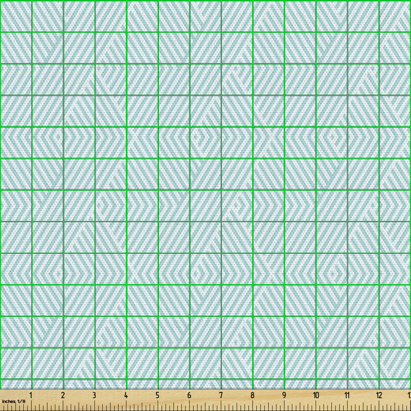 Geometrik Parça Kumaş İç İçe Geçmiş Zik Zak Çizgili Kompozisyon