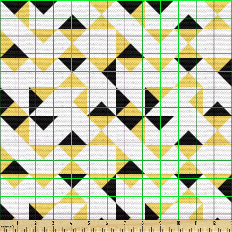 Geometrik Parça Kumaş Yaratıcı Üçgenli Tasarım İllüstrasyonu