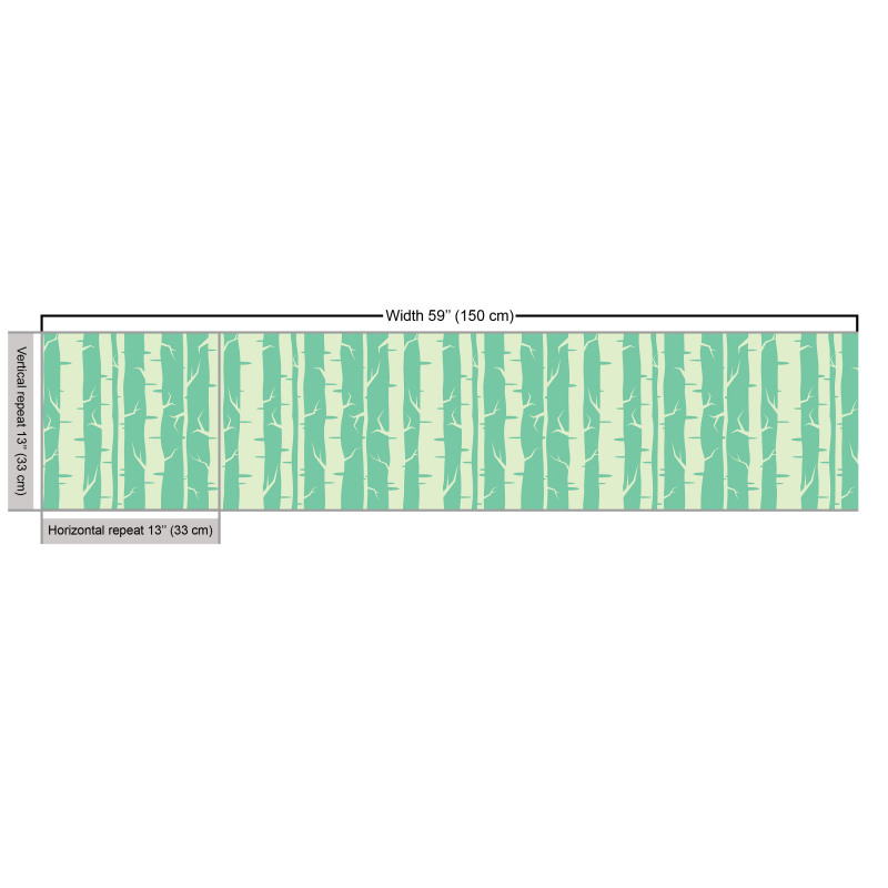 Doğa Parça Kumaş Dalları ile Ağaç Gövdesinin Hoş Grafik Çizimi