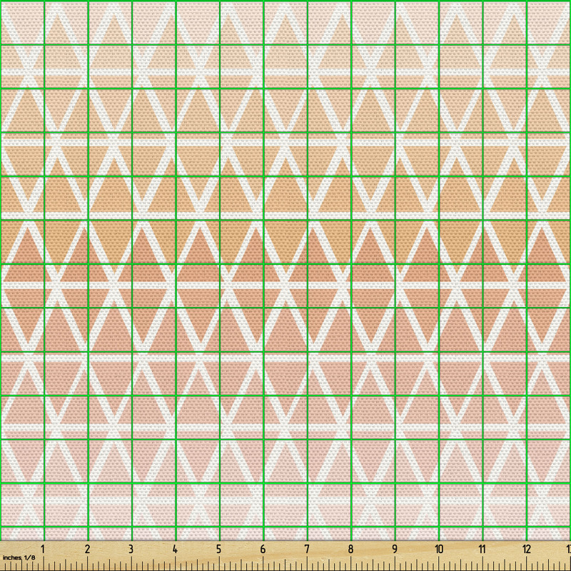 Geometrik Parça Kumaş Geçişli Pastel Tonlarda Tekrarlı Üçgenler