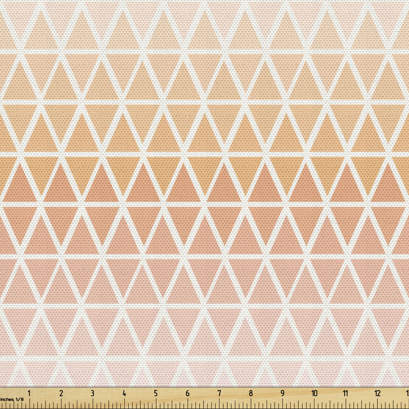 Geometrik Parça Kumaş Geçişli Pastel Tonlarda Tekrarlı Üçgenler