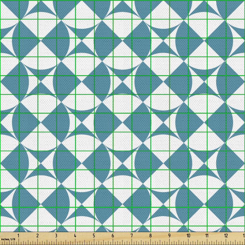 Modern Parça Kumaş Farklı Geometrik Şekillerden Tekrarlı Model