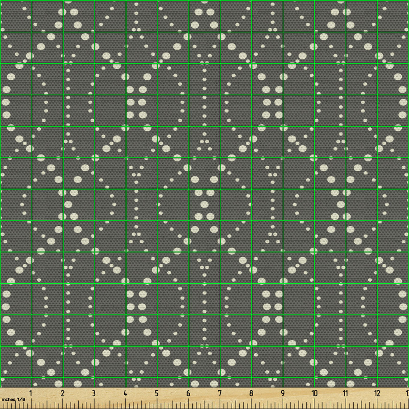 Geometrik Parça Kumaş Beneklerle Yapılmış Desenli Koyu Gri