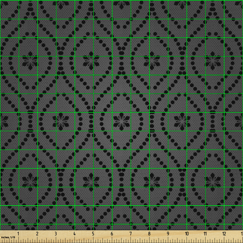 Geometrik Parça Kumaş Antrasit Koyu Gri Süslemeli Desen Benek