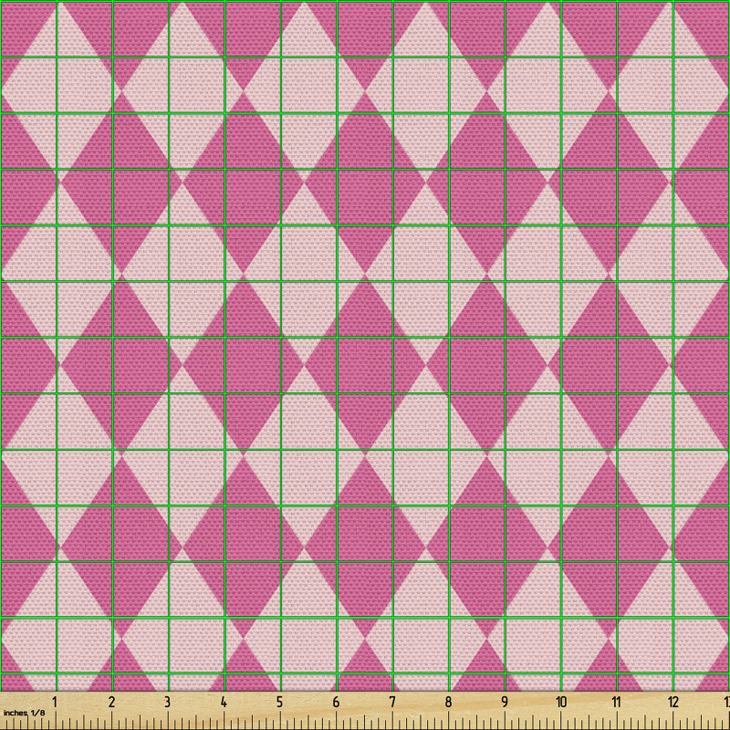 Geometrik Parça Kumaş Tekrarlı Model İki Renk Dörtgen Şekilleri