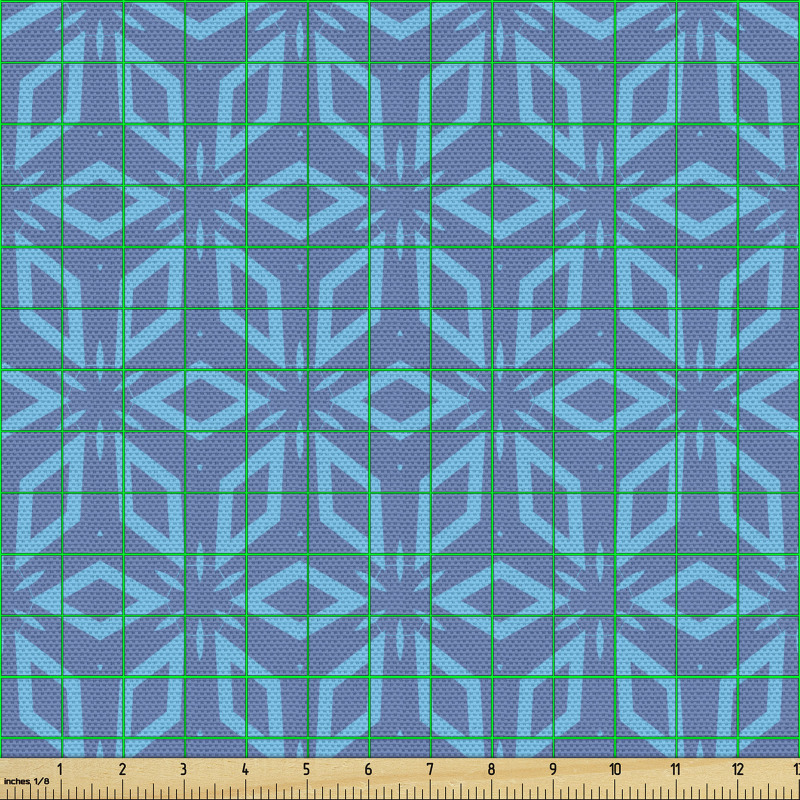 Geometrik Parça Kumaş Karelerden Üç Boyutlu Küp Şekilleri Desen